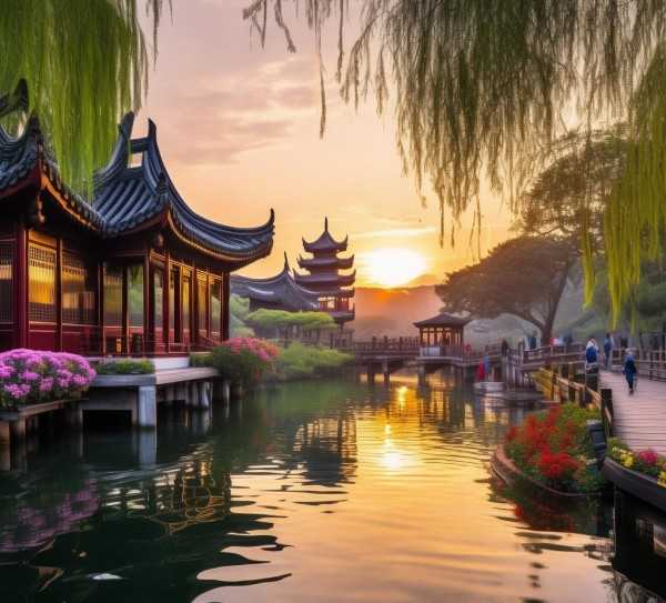 杭州西湖漫步，古城绝美旅游路线指南,漫步杭州西湖，探寻千年古城的绝美旅游路线,西湖,第1张