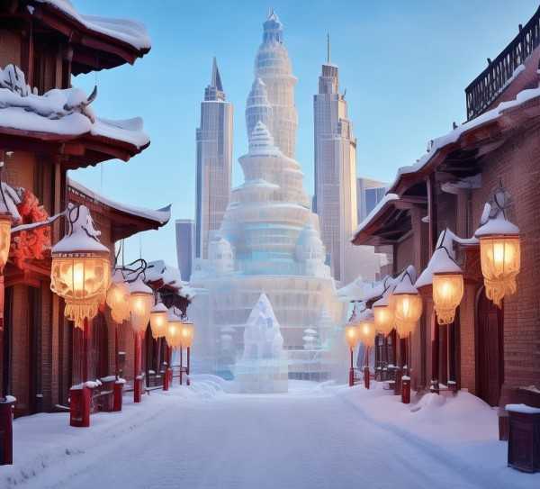 冰雪魅力之旅，哈尔滨——童话般的冰雪与现代历史的交融,哈尔滨旅游景区，冰雪童话世界，历史与现代交融的韵味之旅,旅游胜地,哈尔滨冰雪,第1张