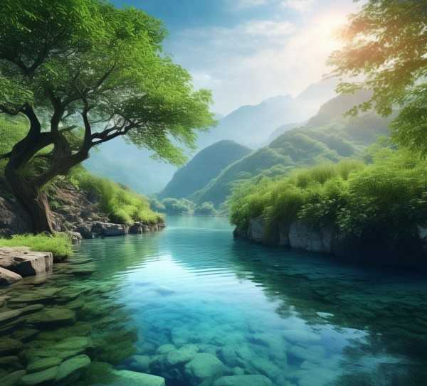 悠然蓝溪，隐秘山水间的宁静仙境之旅,悠然蓝溪旅游景区，隐匿于山水之间的宁静仙境,旅游,历史文化,丝绸之路,第1张