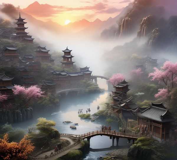 正果镇，山水画卷中的隐世旅游胜地,探秘正果镇，一幅山水画卷中的旅游胜地,旅游,历史文化,旅游胜地,第1张