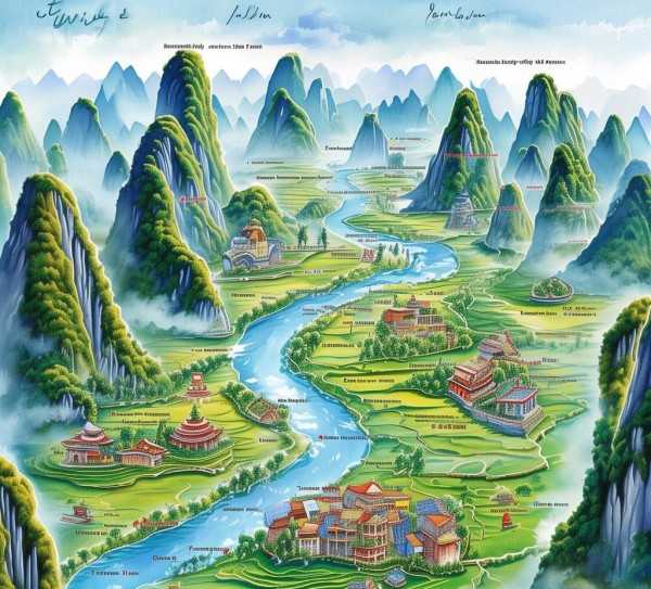 探寻桂林山水甲天下，绝美旅游路线图攻略,桂林旅游路线图，探索山水甲天下的绝美之旅,旅游,历史文化,旅游胜地,第1张