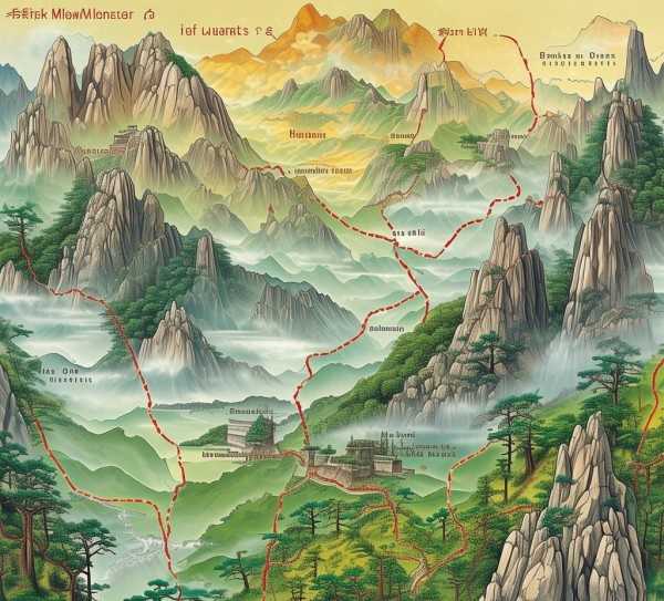 黄山奇境之旅，探秘奇松怪石，感受第一奇山风光,黄山旅游路线图，探索奇松怪石，领略天下第一奇山之美,旅游,旅游路线,第1张